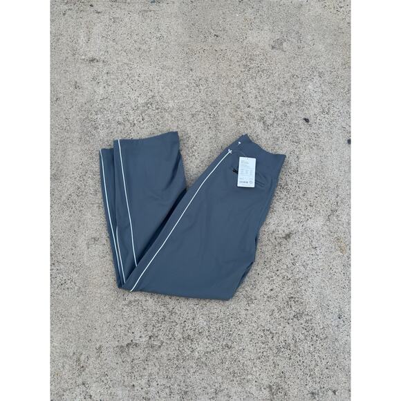 Athleta Venice Track Stripe Wide Leg Pants Medium T Green - Picture 1 of 11